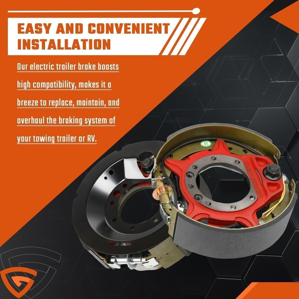 NEW PAIR 12-1/4x4" 10K HD Electric Backing Plate 10000 Trailer Brake Fits Dexter