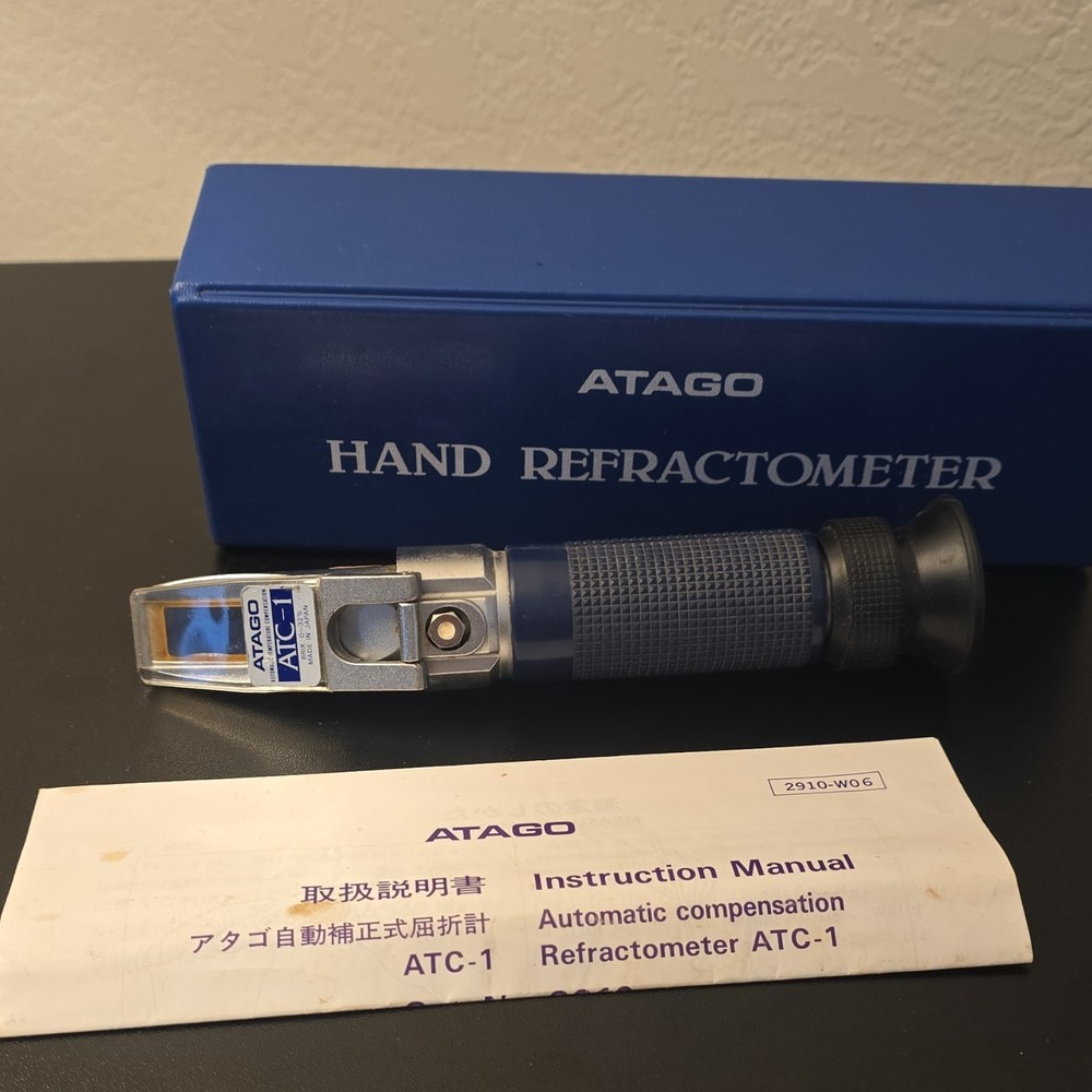 ATAGO ATC-1 Handheld Refractometer Automatic Temperature Compensation Box Manual