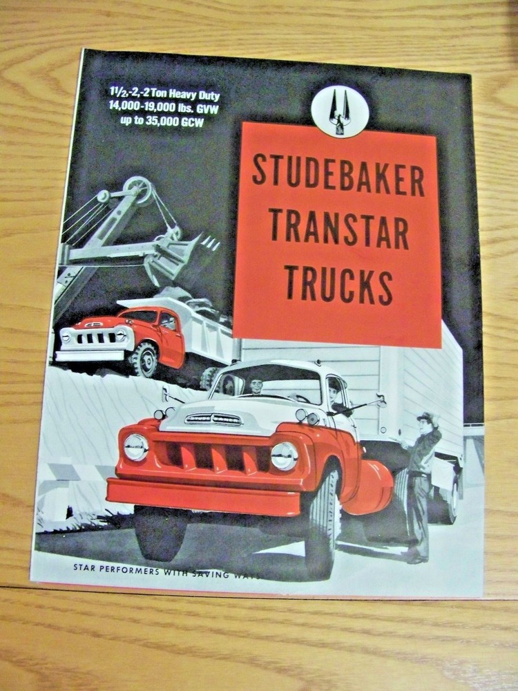 TWO VINTAGE STUDEBAKER TRUCK ADS - ORIGINAL