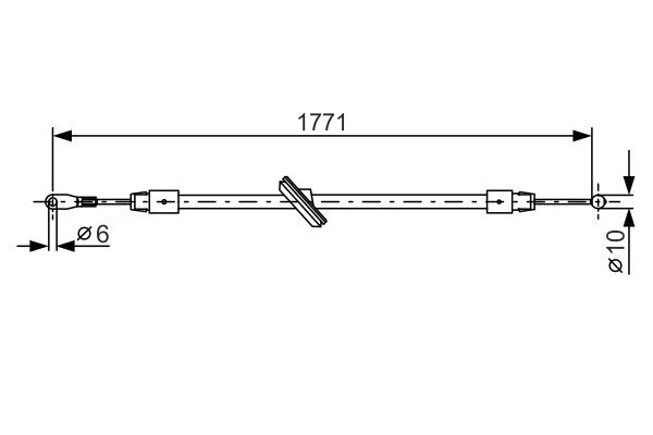 Cable Pull, parking brake BOSCH 1 987 482 030