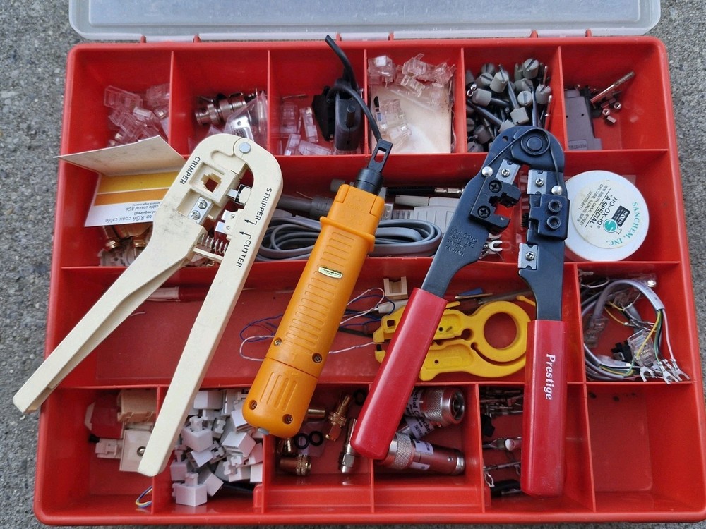 Network Cable Installation Tool Kit – Crimper, Stripper, Punch Down Tool,...