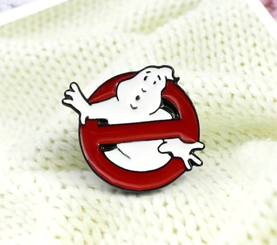GHOSTBUSTERS No Ghost Logo Enamel Lapel Pin NEW