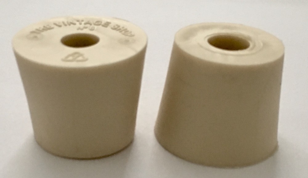 4 pack #6 Rubber Stopper Airlock Hole Bung Jug Wine Drilled Gum size 6 Beer Wine