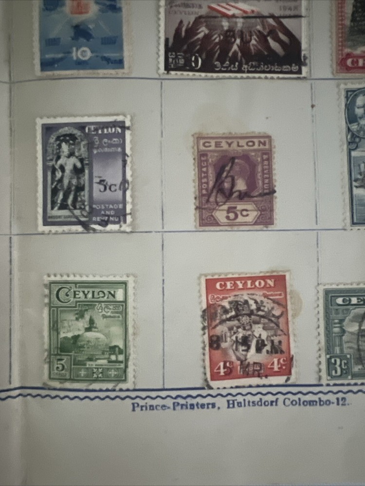 British Colonies CEYLON 36 USED STAMPS HINGED - VERY NICE CANCELS