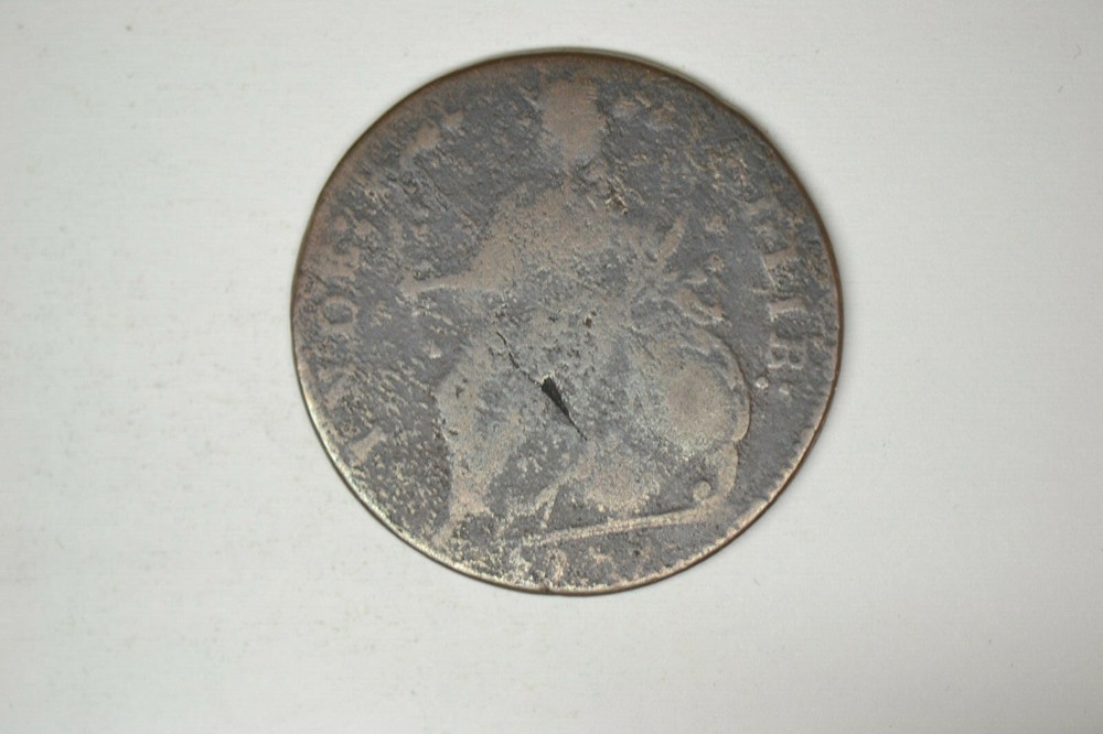 1787 Connecticut Colonial- Draped Bust Left- Neat Early Piece.