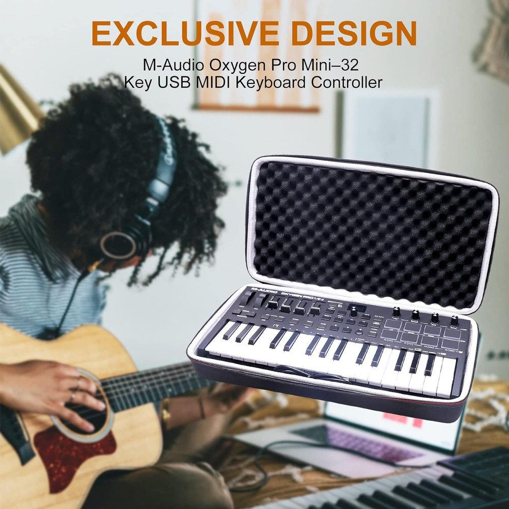 Hard Case for M-Audio Oxygen Pro Mini 32 Key MIDI Keyboard