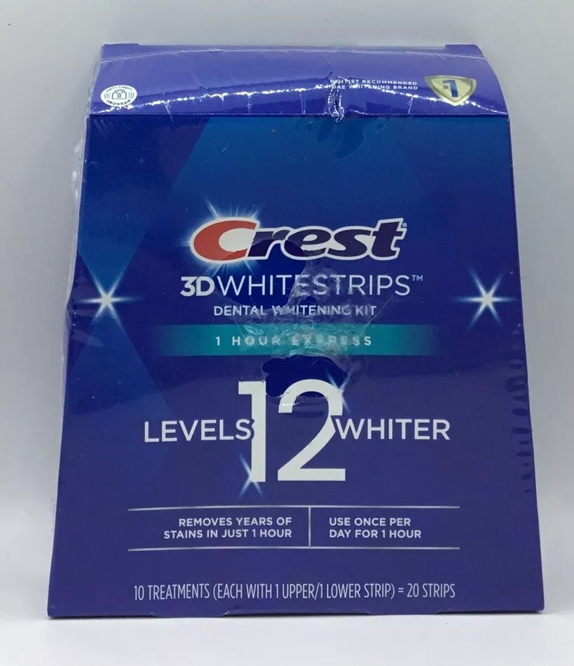 Crest 3D Whitestrips 1 Hour Express  20 Strips Exp: 9/2026 box imperfect