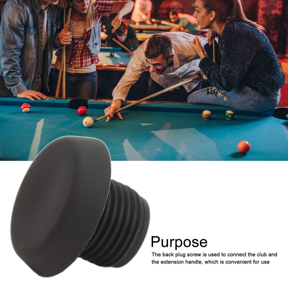 2-Pack Billiard Cue Bottom Cover Durable Protector For Pool Players Kit
