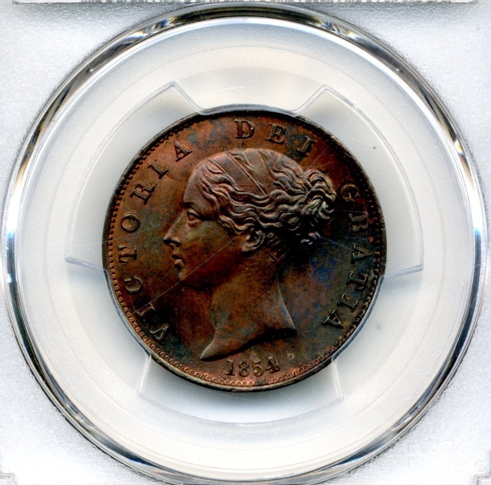 Great Britain. Half Penny. 1854 PCGS MS64 RB