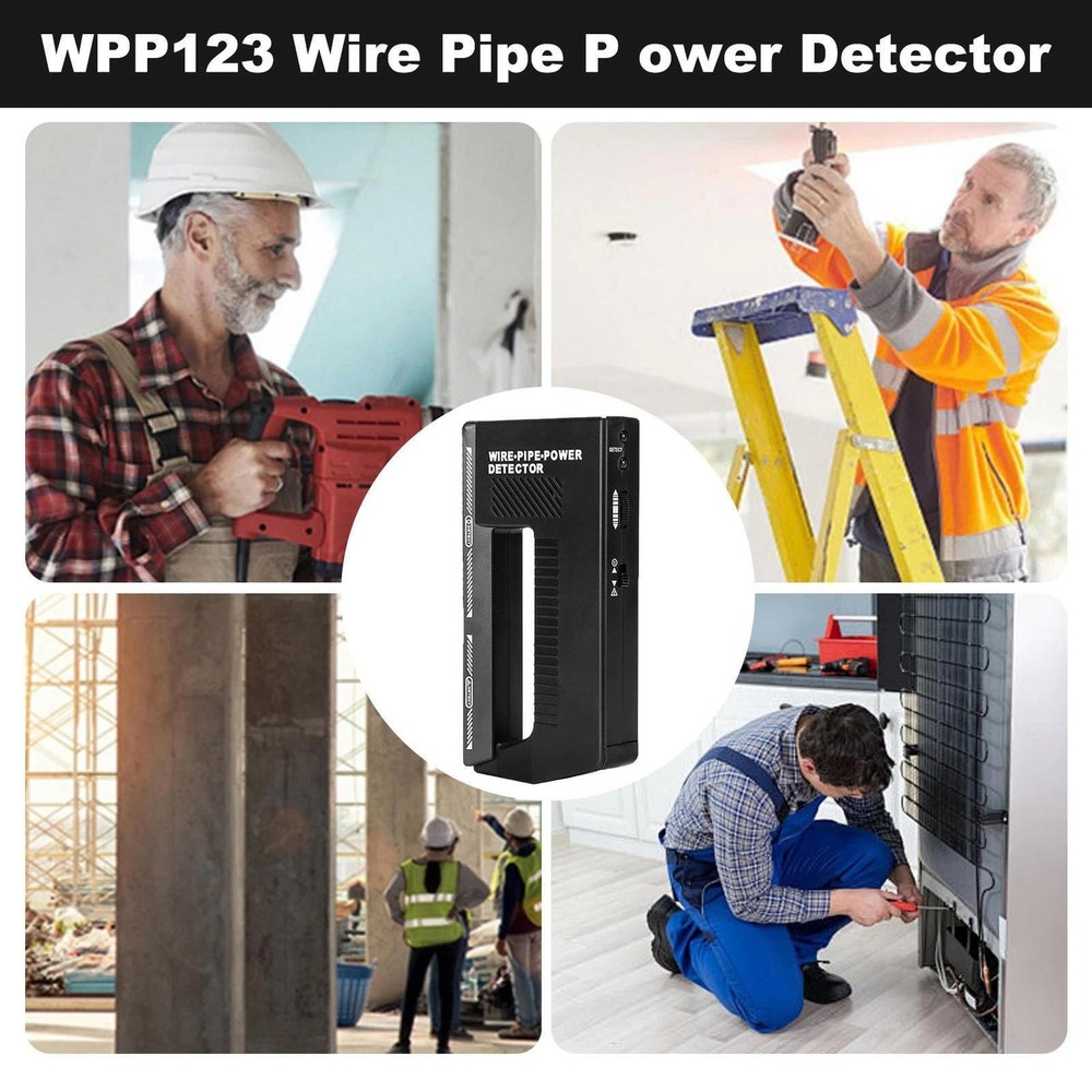Handheld Wpp123 Electronic Detector Device Wall Wire Pipe Metal Scanner Tool