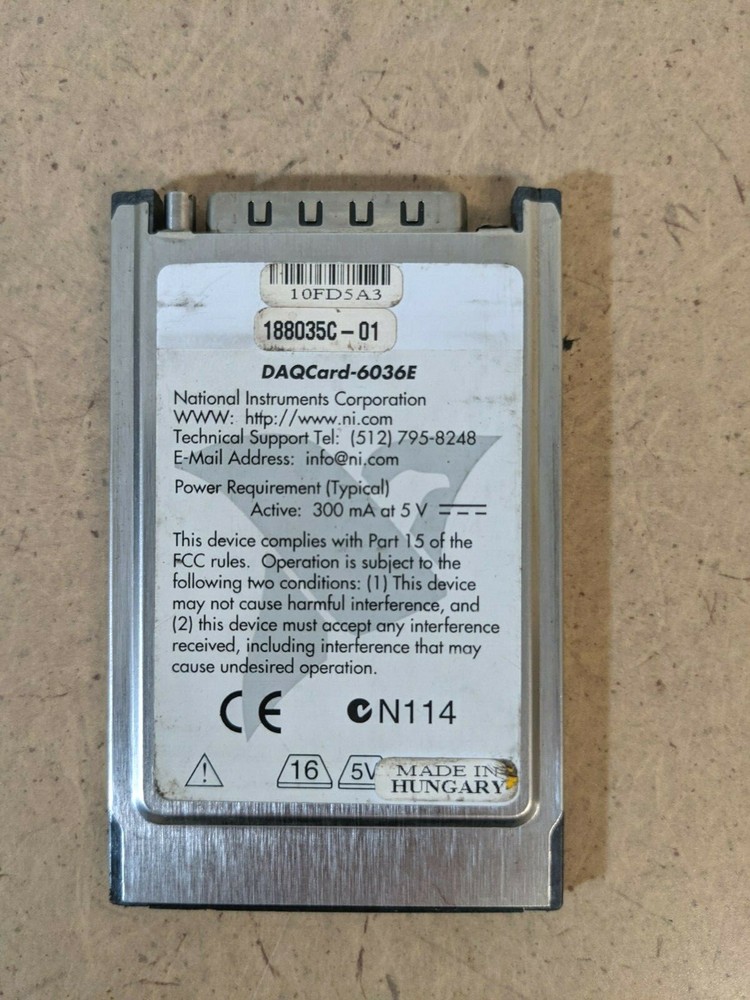 National Instruments NI DAQCARD-6036E 188035C-01/16-bit Multi-function