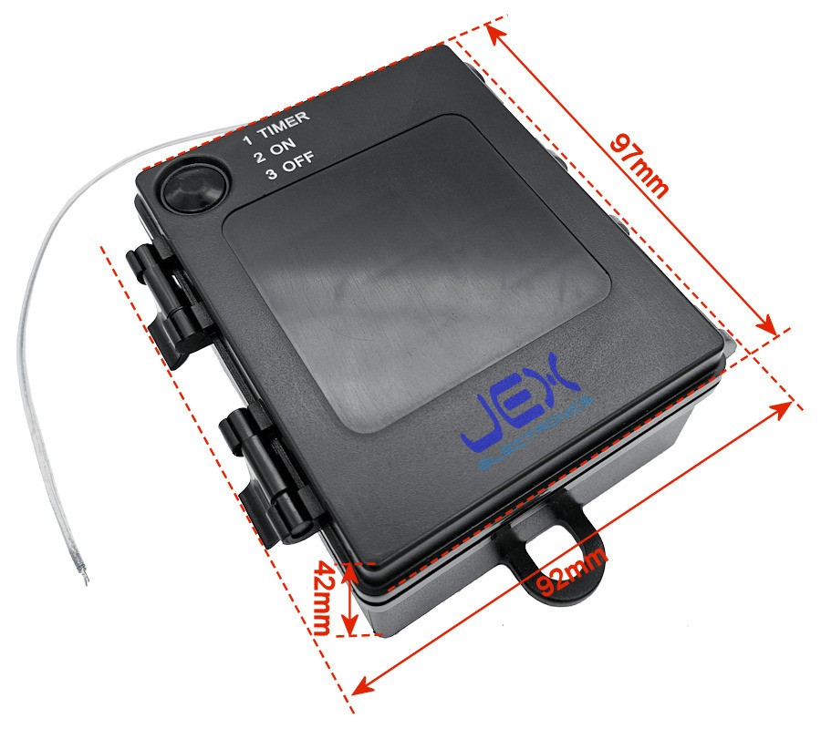 Waterproof Twin/2X D DIY Battery Holder Case Box 3V With Power Switch & Timer
