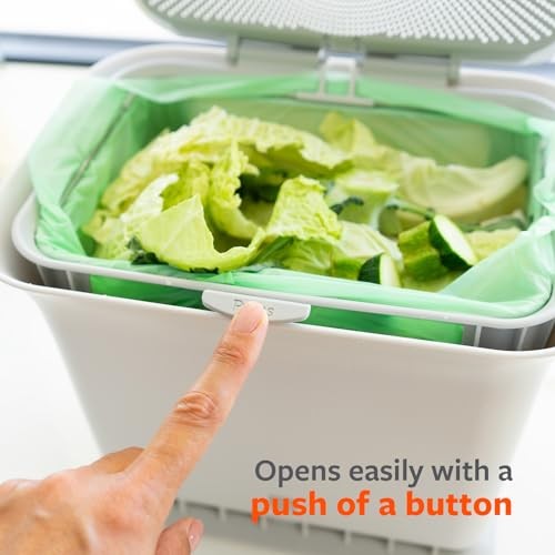 Fresh Air Odor-Free Kitchen Compost Bin Gray