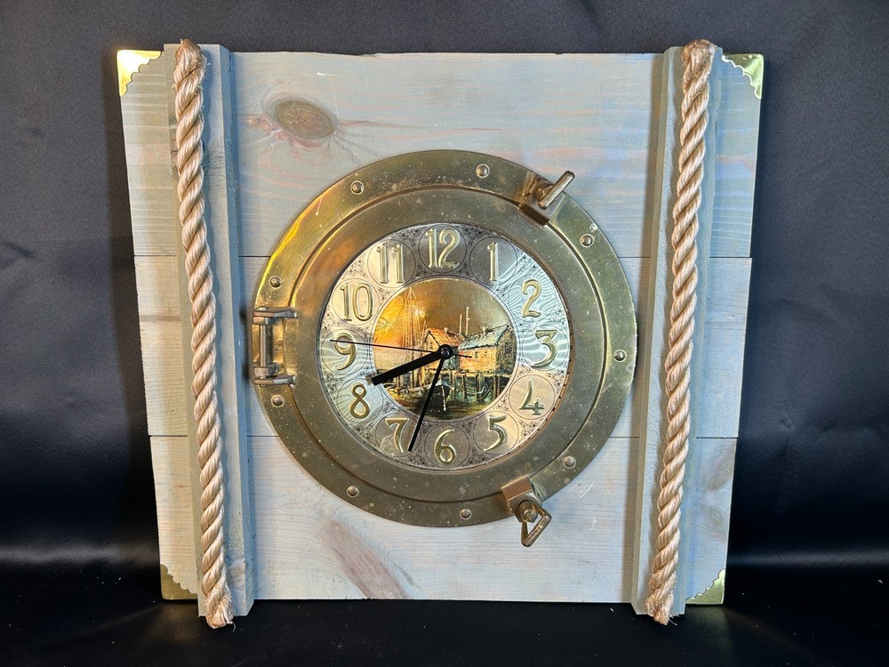 Brass Ship's Porthole Clock Maritime Unique Design Wall Clock Decor