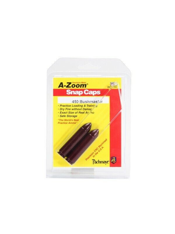 A-ZOOM Action Proving Dummy Round, Snap Cap, 2 Pack for 450 Bushmaster # 12303