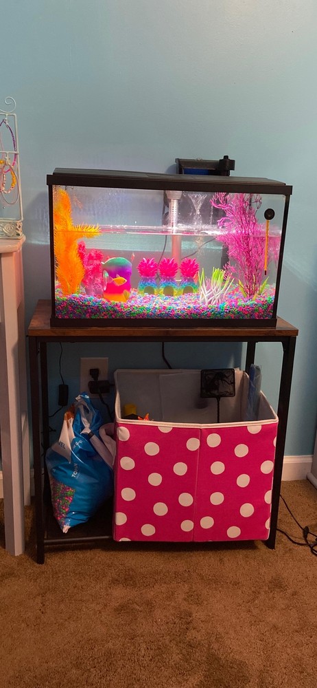 Nightstand| Side Table| Narrow Small End Table with Mesh Shelf