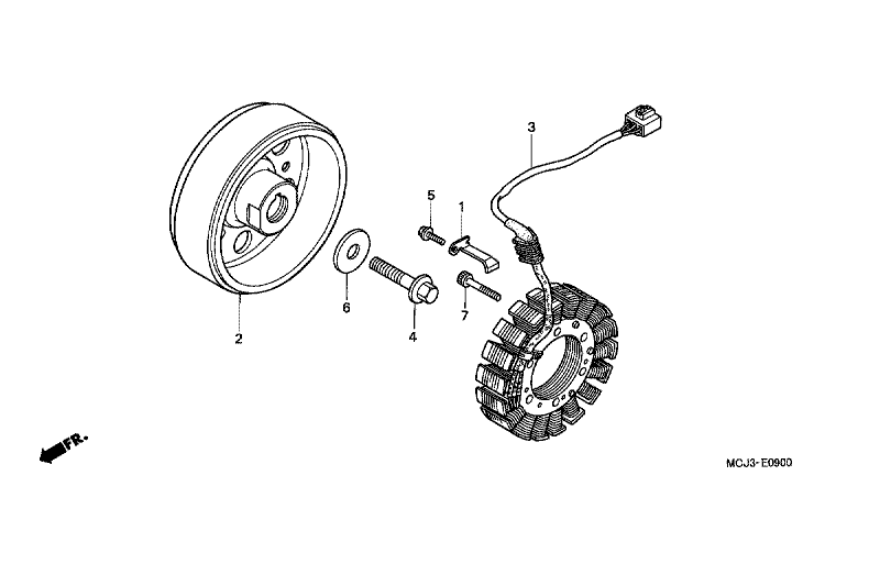 Honda CBR929 Fireblade Stator Coil / Magneto / Alternator 2000 - 2001