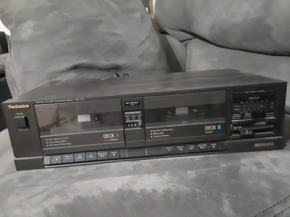 Technics RS-T16 Double Dual Cassette Deck Player Multifunction Tested & Works!