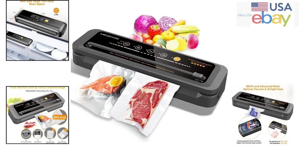 High Power Vacuum Sealer with External System for Efficient Food Preservation