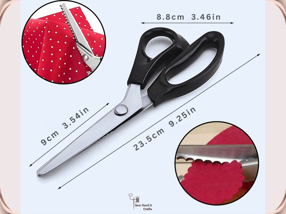 Zigzag, Scallop Professional Pinking Scissors 2-18mm, Crafts & Sewing Scissors