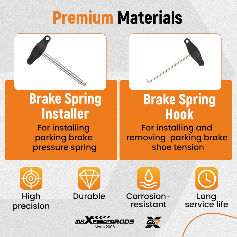15PC Brake Tool Kit Drum & Disc with Brake Spring Pliers Compressor Puller