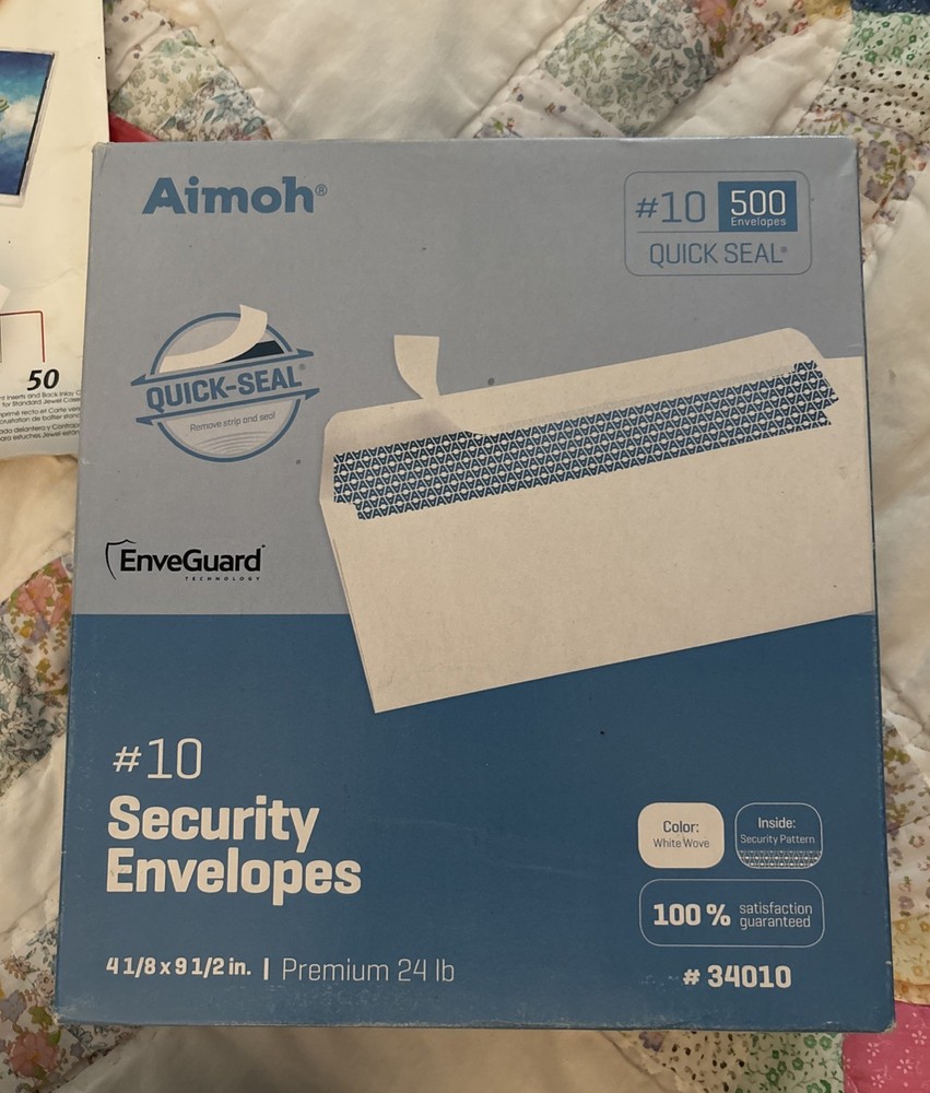 Aimoh 34010-275 Self Closing Envelopes - 275 Count Open Box