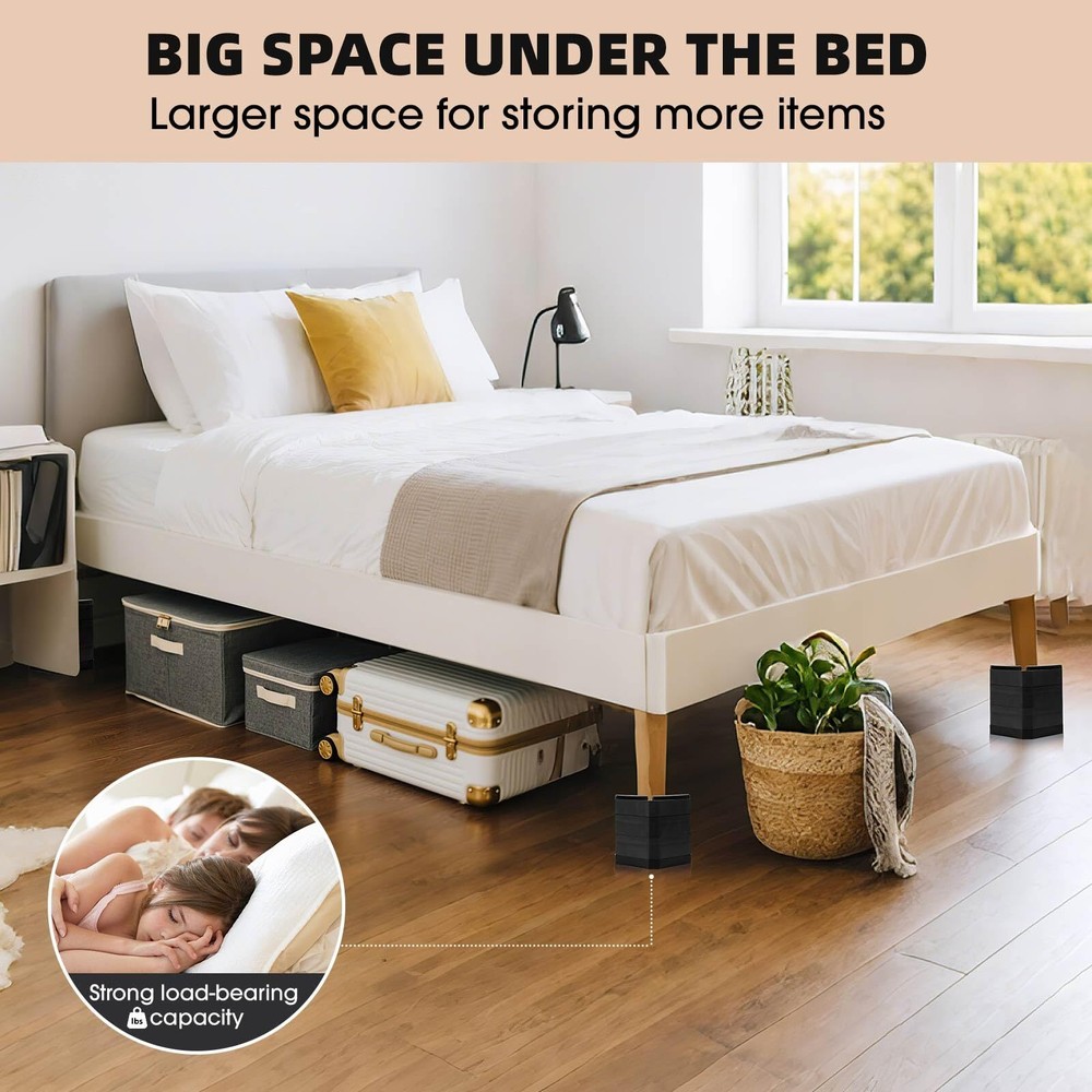 Furniture Risers Bed Risers - Rectangular Adjustable Block Riser for Raising ...