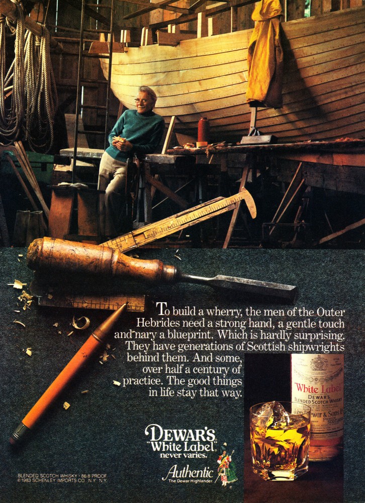 DEWAR'S WHISKY AD #3 RARE 1983