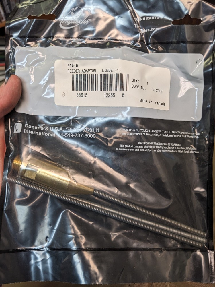 TREGASKISS 418-8 FEEDER ADAPTOR - LINDE