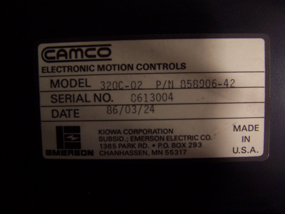 CAMCO 320C-02 PROGRAMMABLE MOTION CONTROLLER 12 MODULE CHASSIS