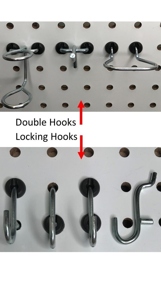 Pegboard Peg Locks 50PCS (1/8 inch, Black)