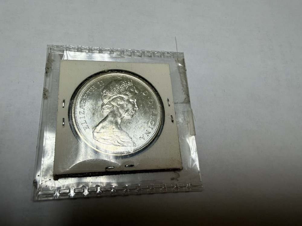 1867 - 1967 Canada Silver 50 Cent Howling Wolf Elizabeth