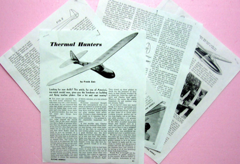 TEMPO PLAN + CONSTRUCTION ARTICLE For a 42" TOW-LINE GLIDER MODEL AIRPLANE