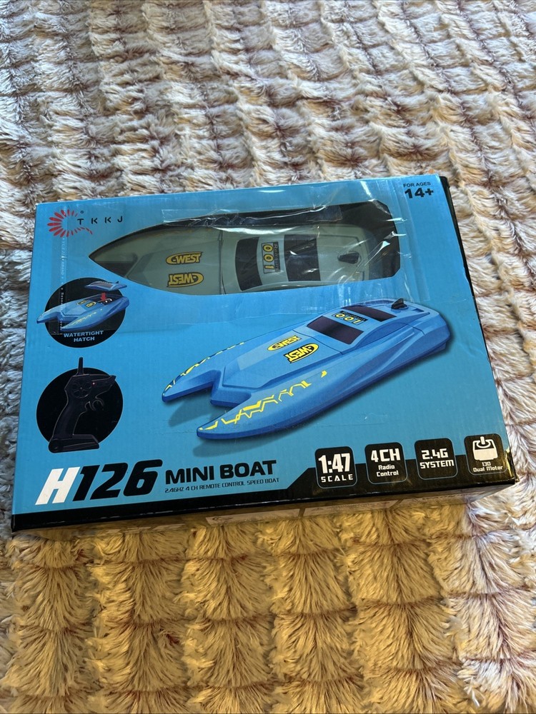 H126 Mini Boat Blue Remote Control  New