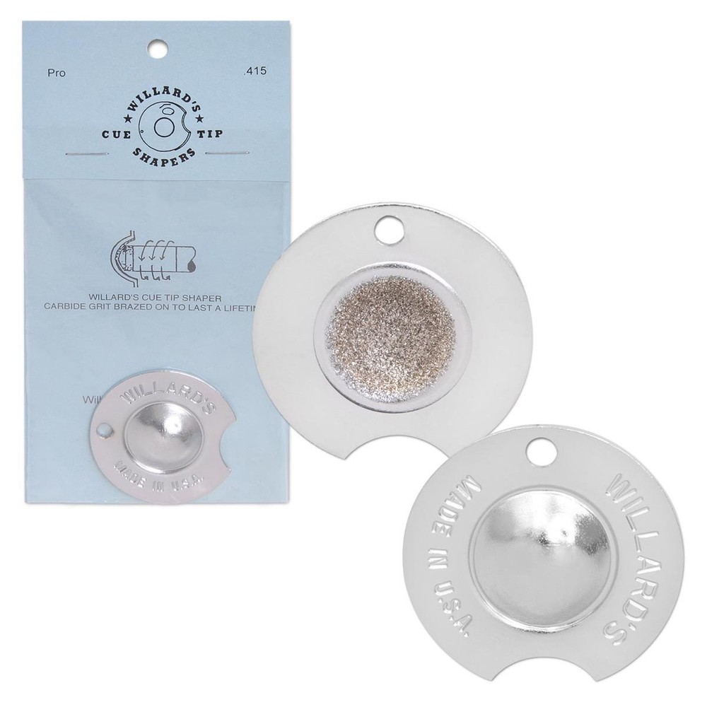 Willard Cue Tip Shaper - Pros Nickel Radius Small, Silver