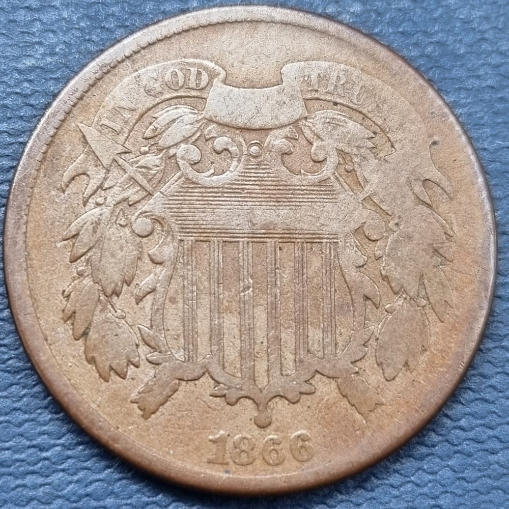 1866 Two Cent Piece 2c Better Grade #74362