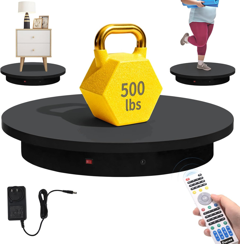 Remote-Controlled Motorized Turntable,Heavy Duty Motorized Rotating Display Stan