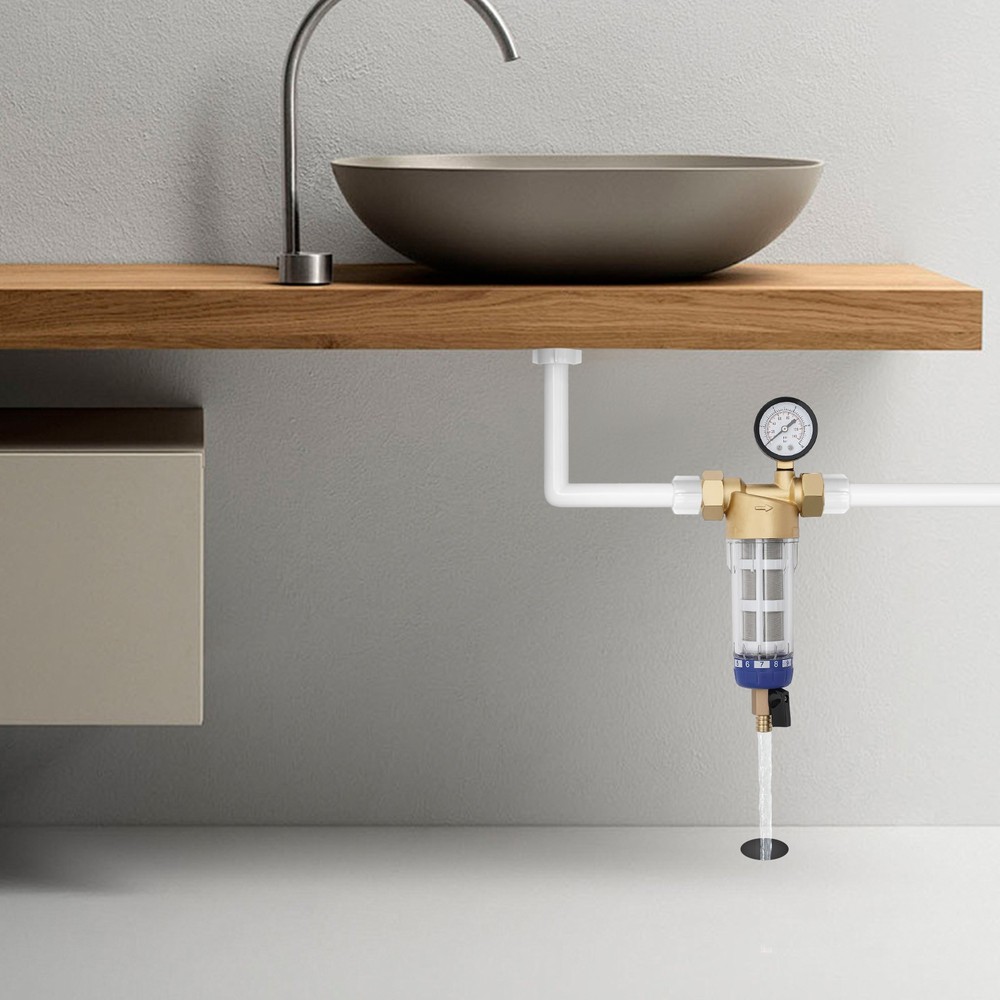 Hot Water Filter 3/4" Home Reusable Sediment Water Filter Spin Down Mesh System