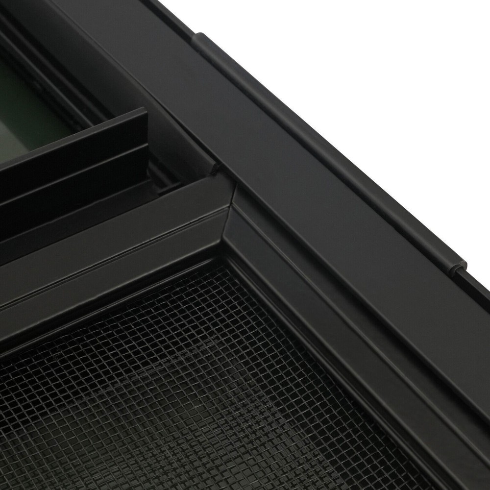 RV Window Tempered Black Glass Horizontal Rectangular Sliding Windows 43"x23"