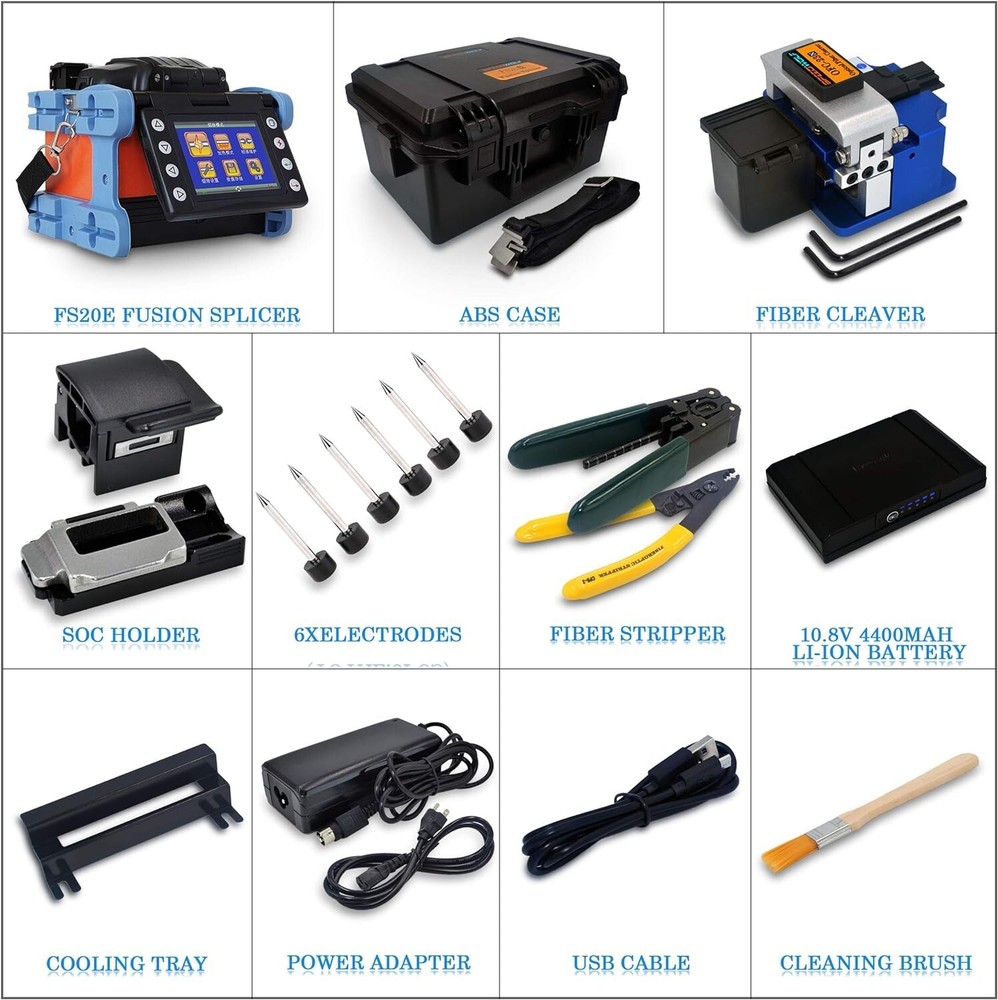 Core to Core Alignment ,3.6"LCD FTTH Auto Optical Fiber Splicing Machine / FS20E