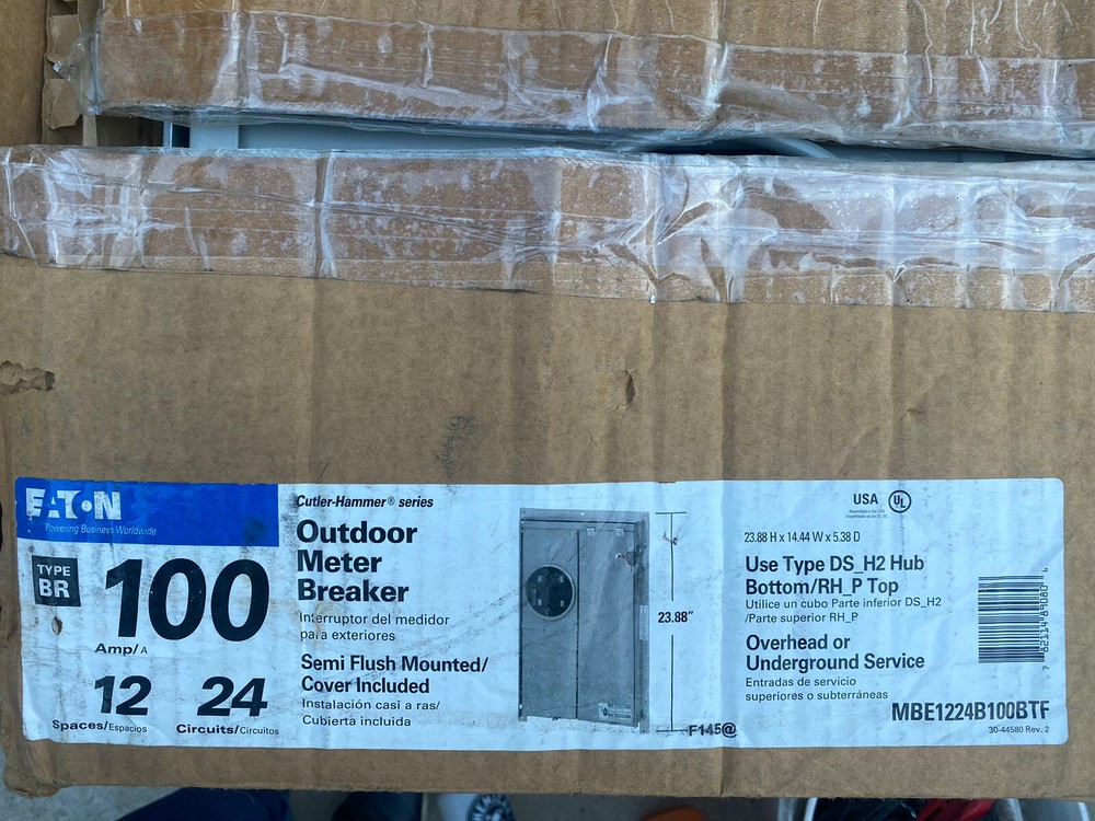 Eaton MBE1224B100BTF Meter Panel 100 AMPS