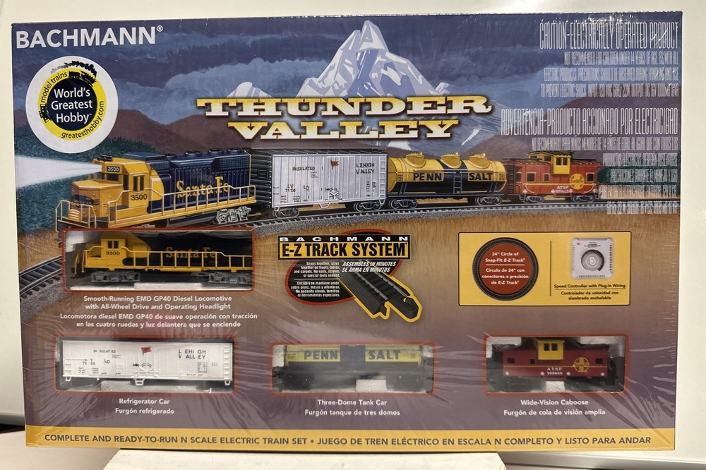 Bachmann N Scale Thunder Valley Santa Fe Train Set #24013