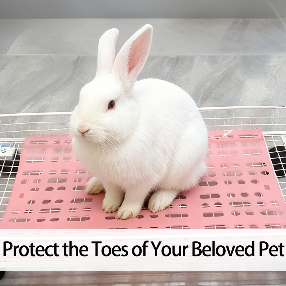 18 Pack Plastic Rabbit Cage Mat, Bunny Resting Mats for Cage with Snap Joint,...