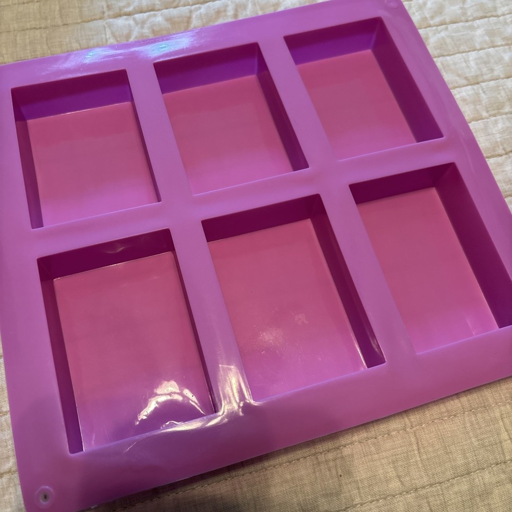 Silicone Rectangular Mold for Brownies or Soap - 4 Ounce Bars