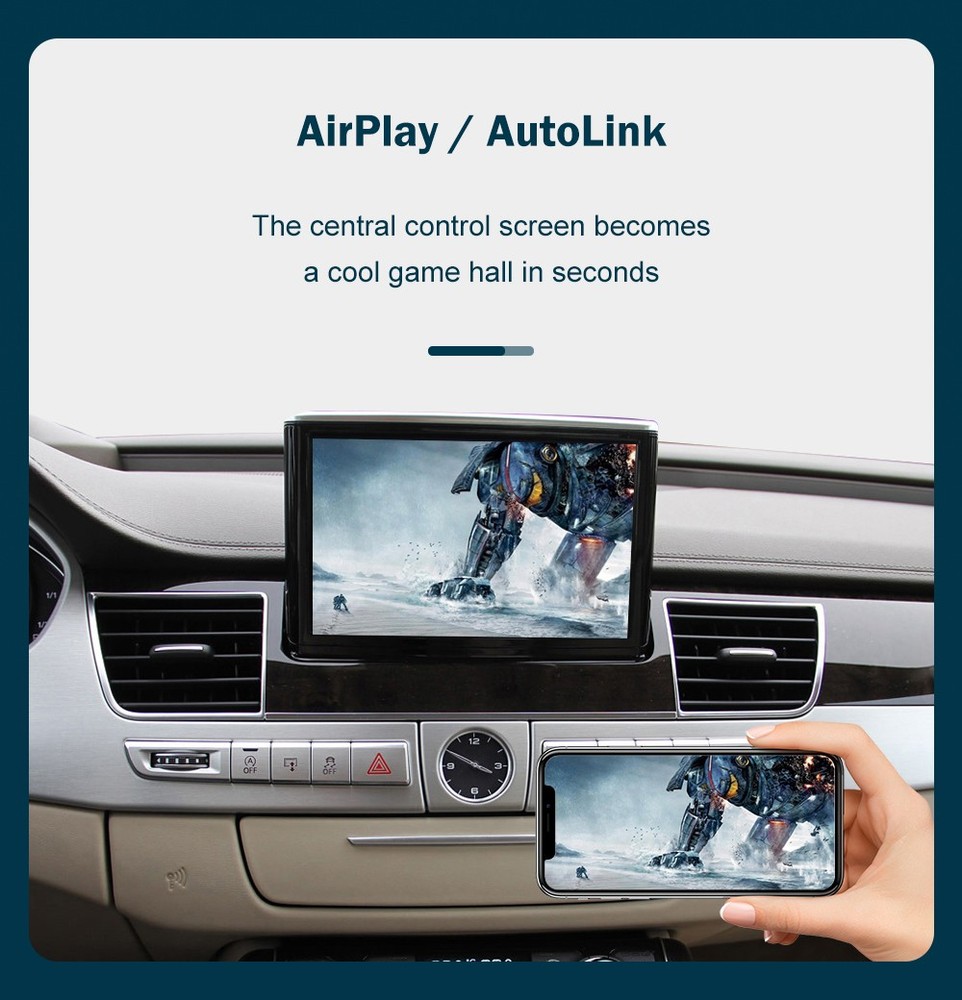 Wireless CarPlay Android Auto Mirror Link Retrofit Decoder for Audi A8 2012-2018