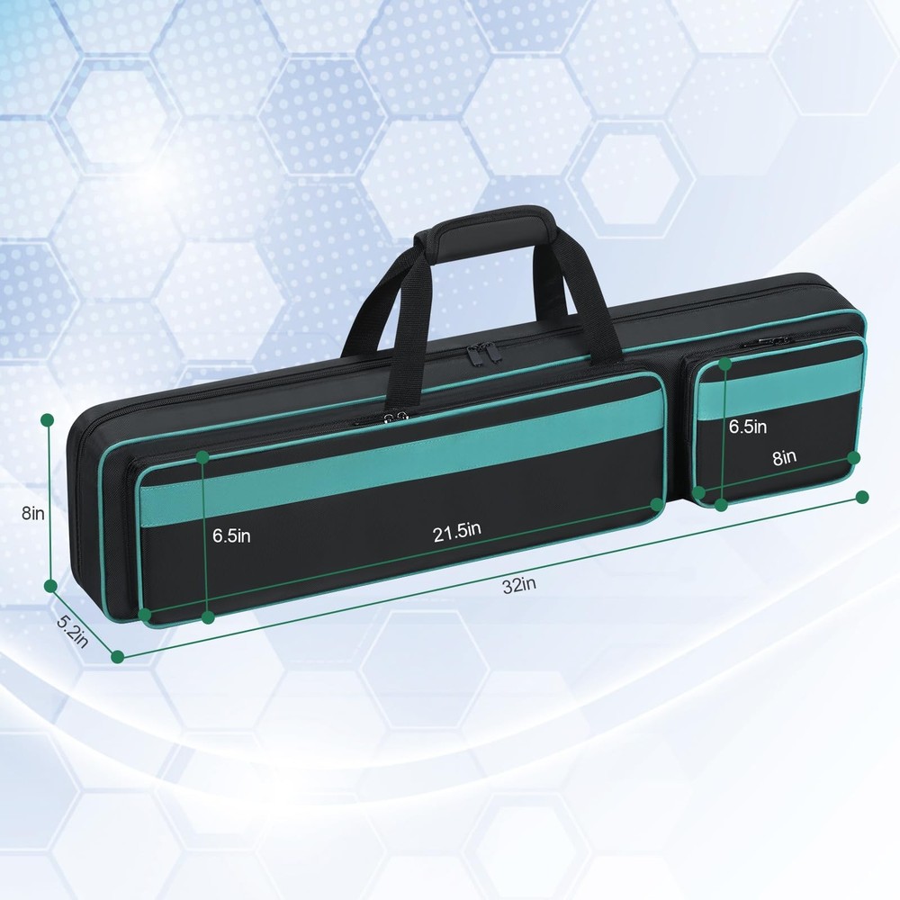 4x5 Pool Cue Case Padded with Backpack Straps