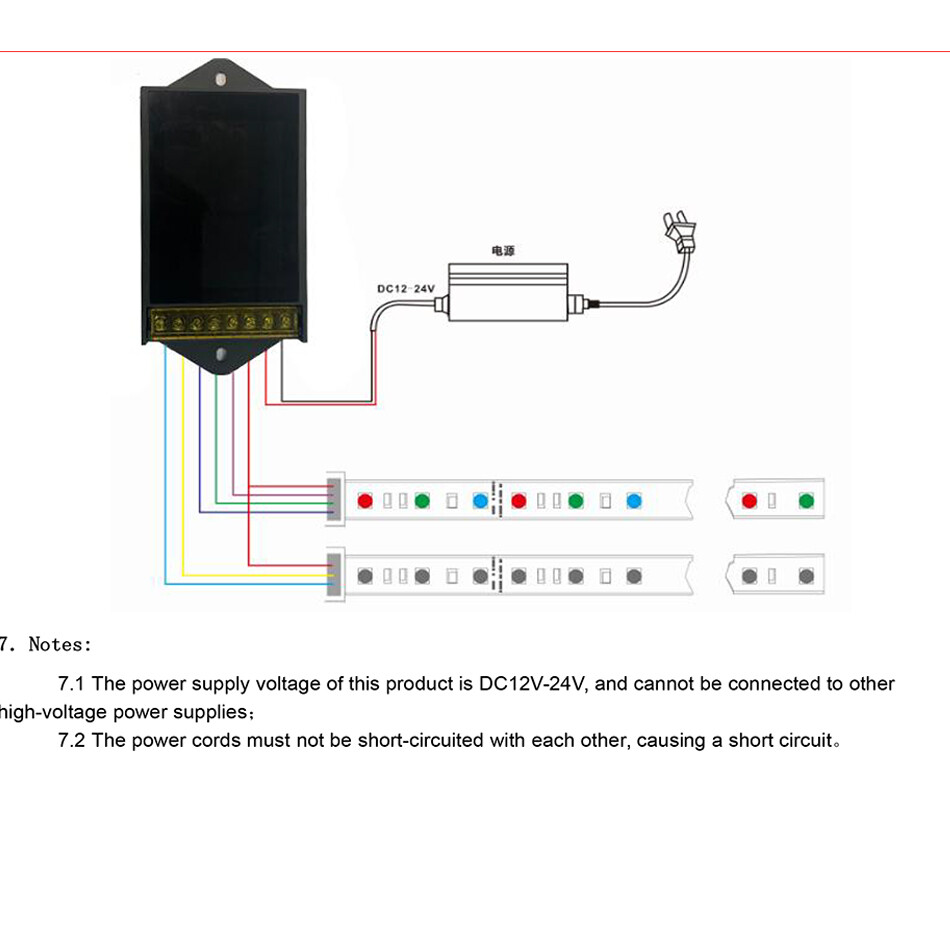NL502 Time Programmable 5CH RGB LED Strip Light 12v Time Touch Panel Controller