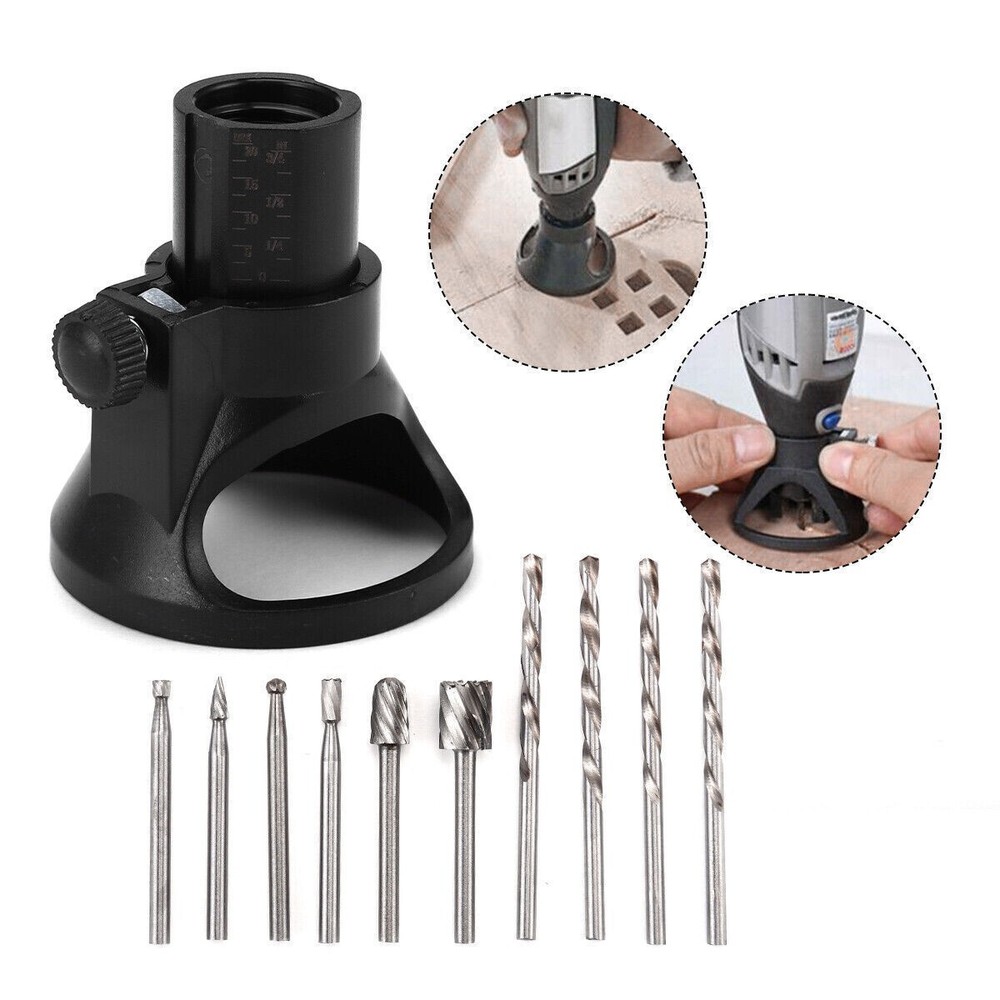 For Dremel Rotary Multi Tool Cutting Guide HSS Router Drill Bits Kit Attachment