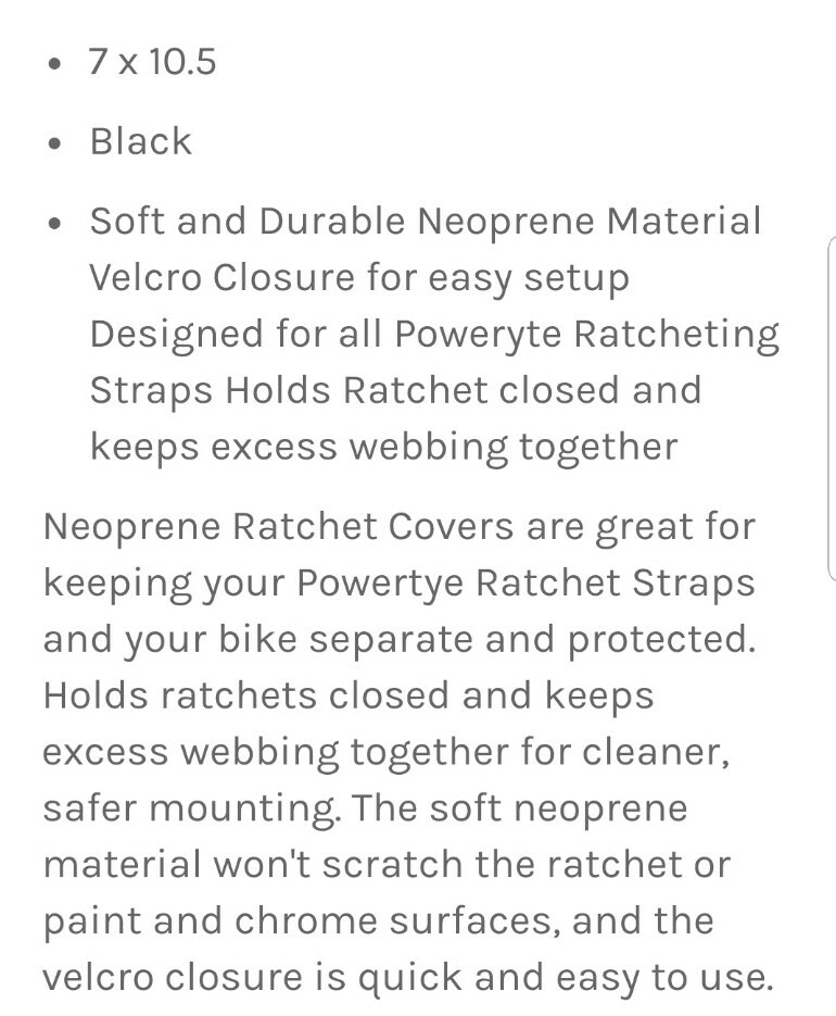 Powertye Neoprene Rachet Strap Covers ,