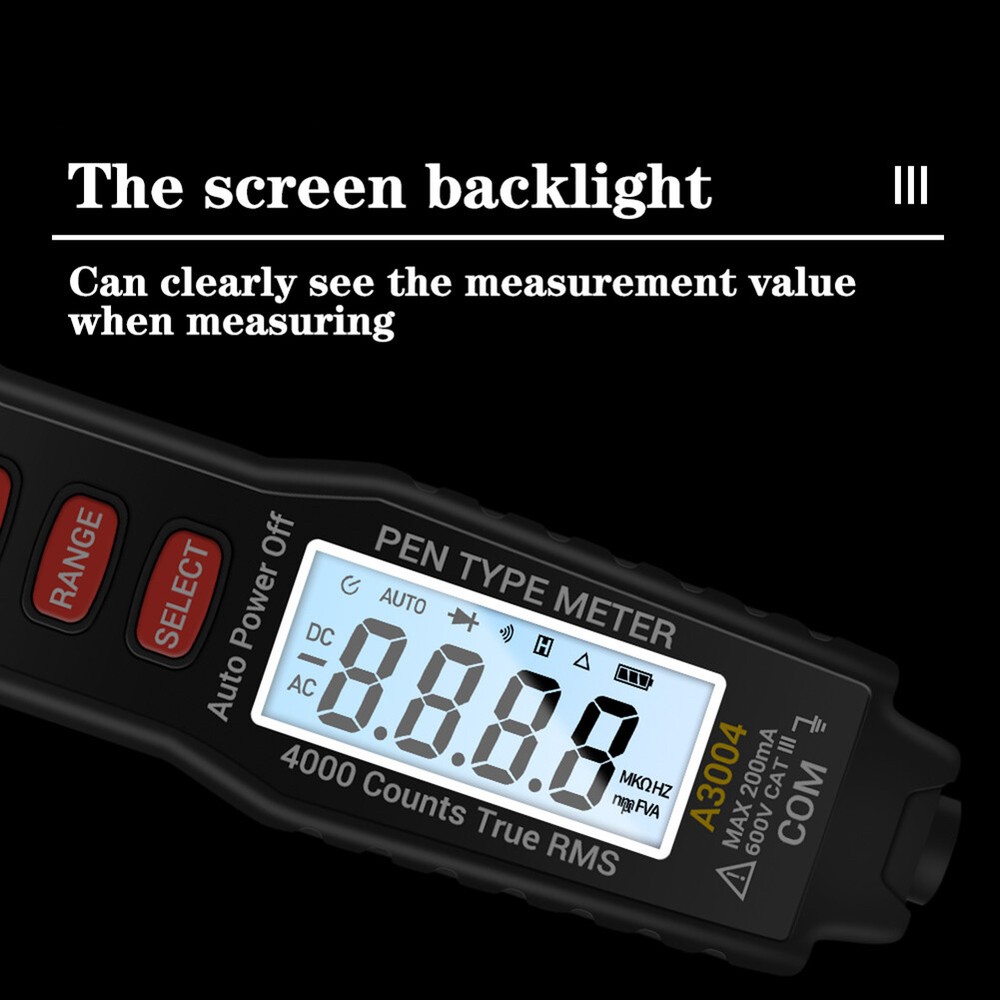 ANENG A3004 Pen Type Digital Multimeter LCD 4000 Counts Auto Range Tester Meter